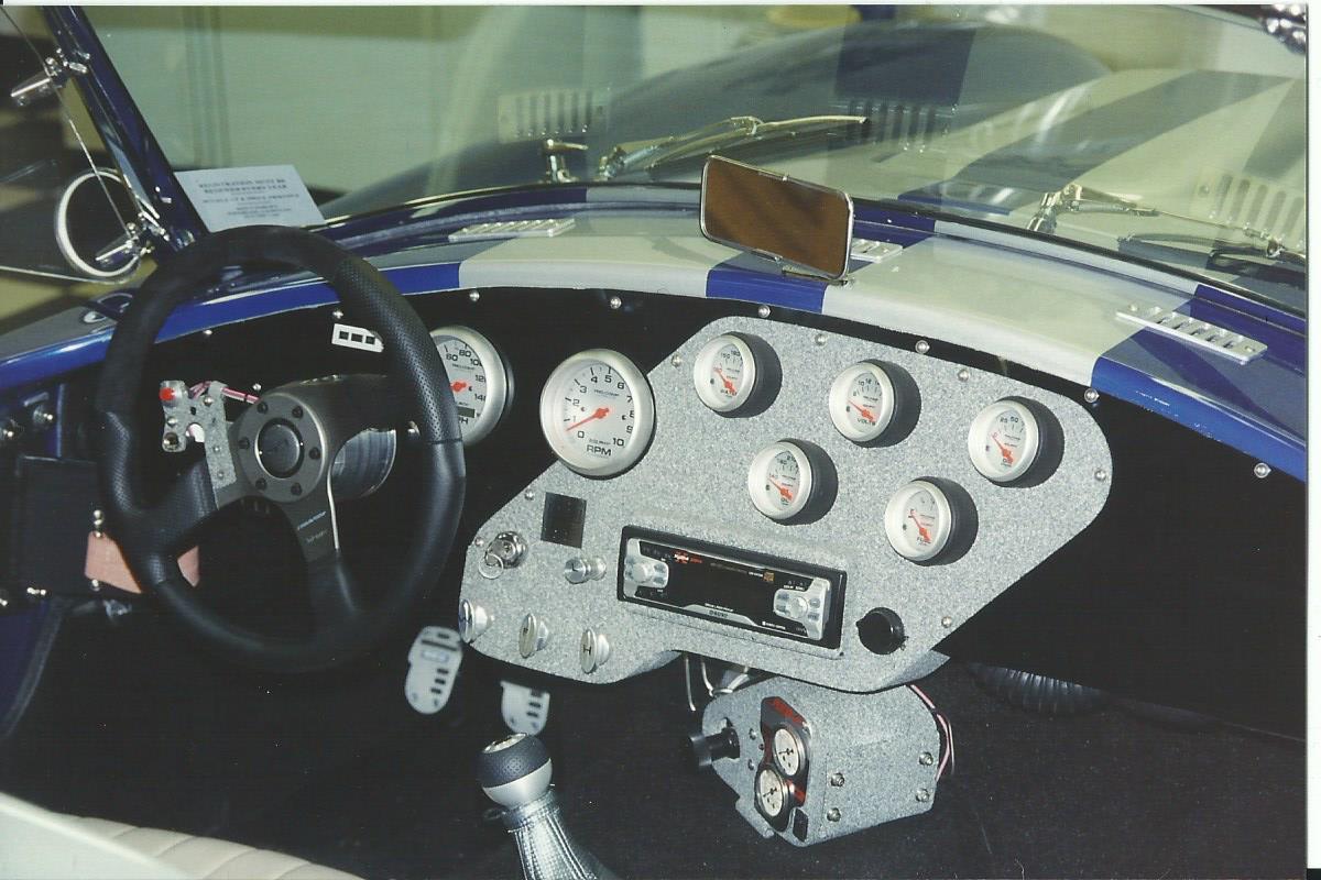 Cobra kit car custom instrument panel