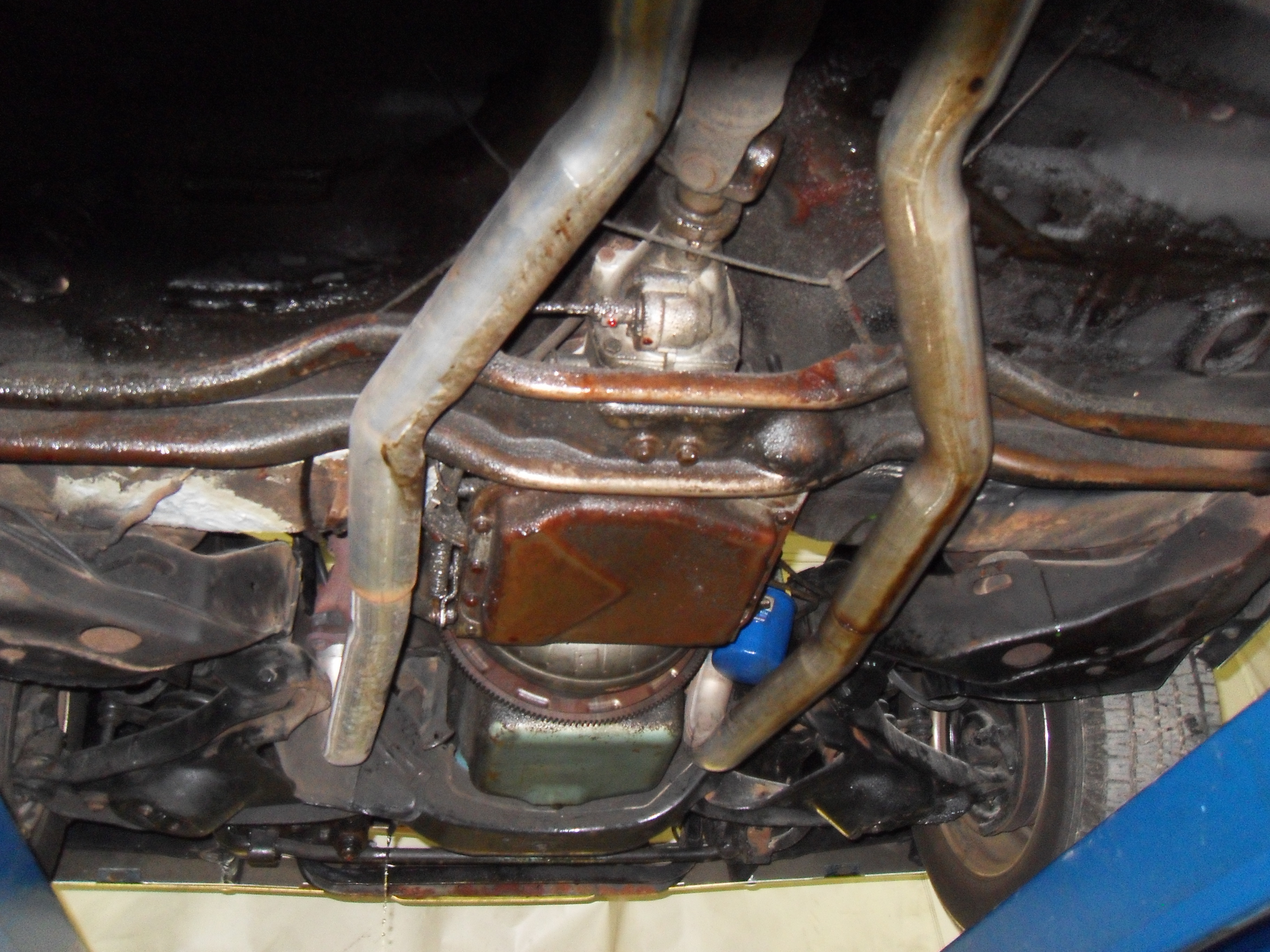 1966 GTO undercarriage before