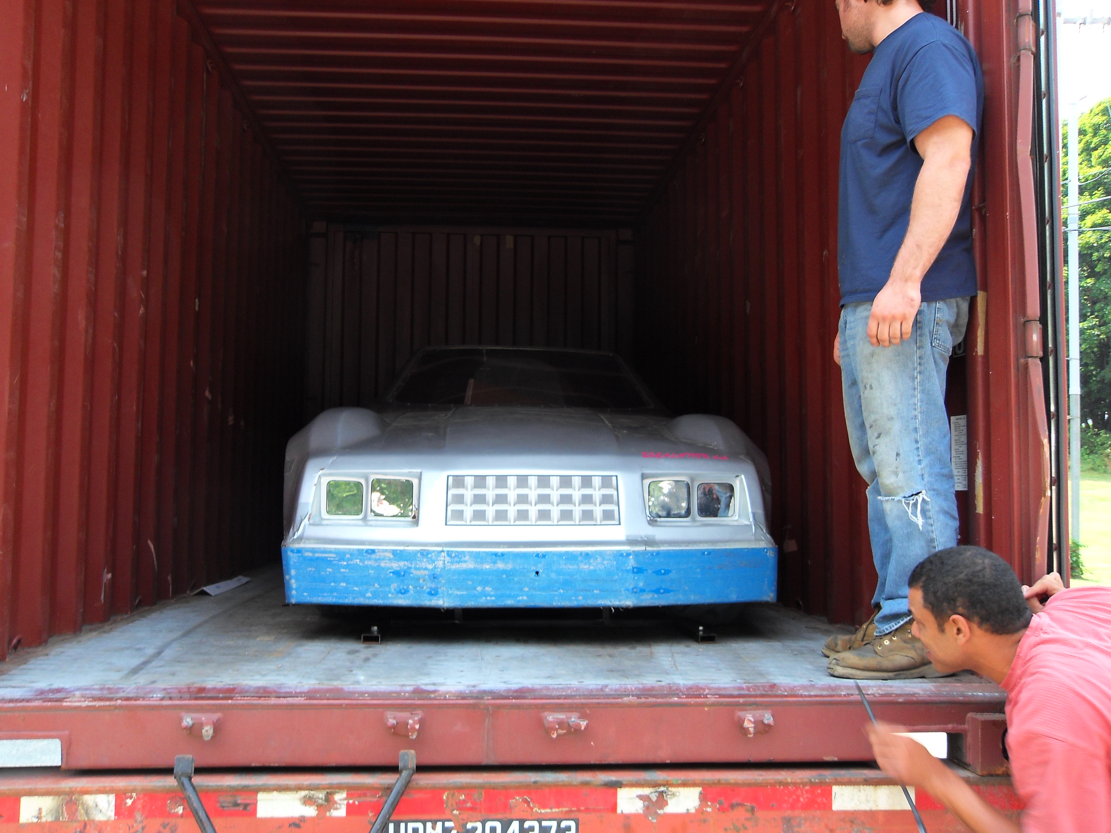 Vanishing Point arriving in container from overseas